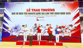 An Giang đoạt 9 huy chương tại Giải Vô địch trẻ Karate quốc gia lần thứ 32 năm 2026