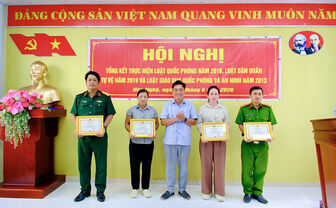 Xã Hòn Nghệ tổng kết công tác thi hành 3 luật về quốc phòng, an ninh