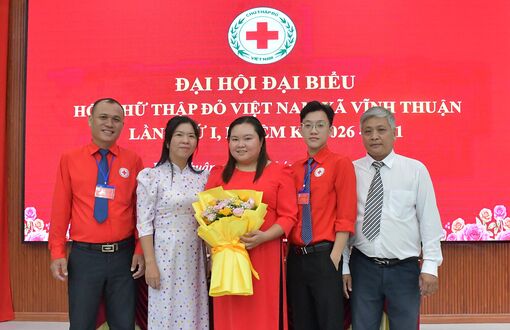 Hội Chữ thập đỏ xã Vĩnh Thuận phấn đấu giá trị cứu trợ đạt 1 tỷ đồng