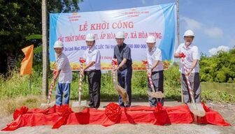 Khởi công xây dựng cầu Kênh Thầy Dòng Mới tại xã Hòa Hưng