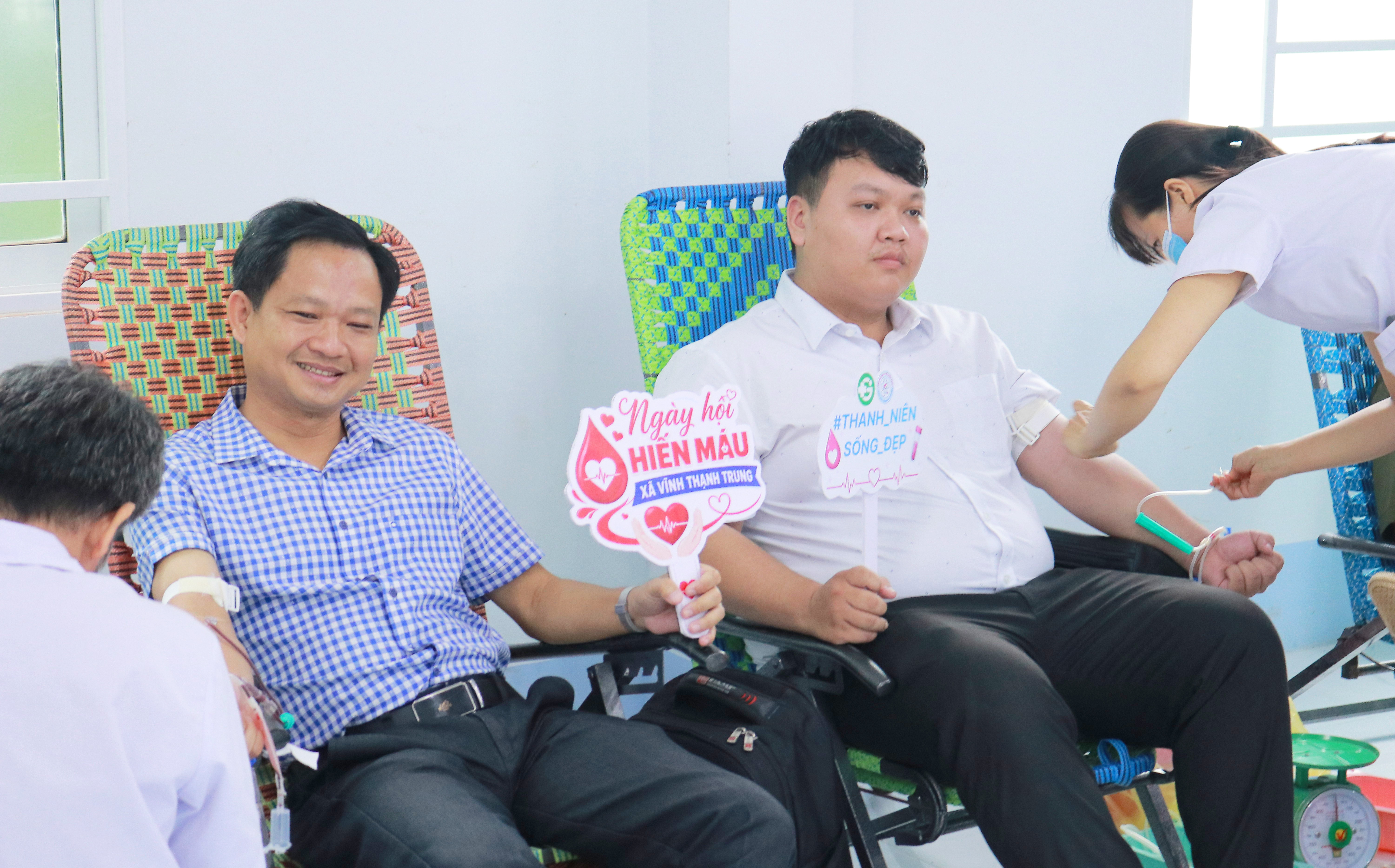 Xã Vĩnh Thạnh Trung tiếp nhận hơn 150 đơn vị máu