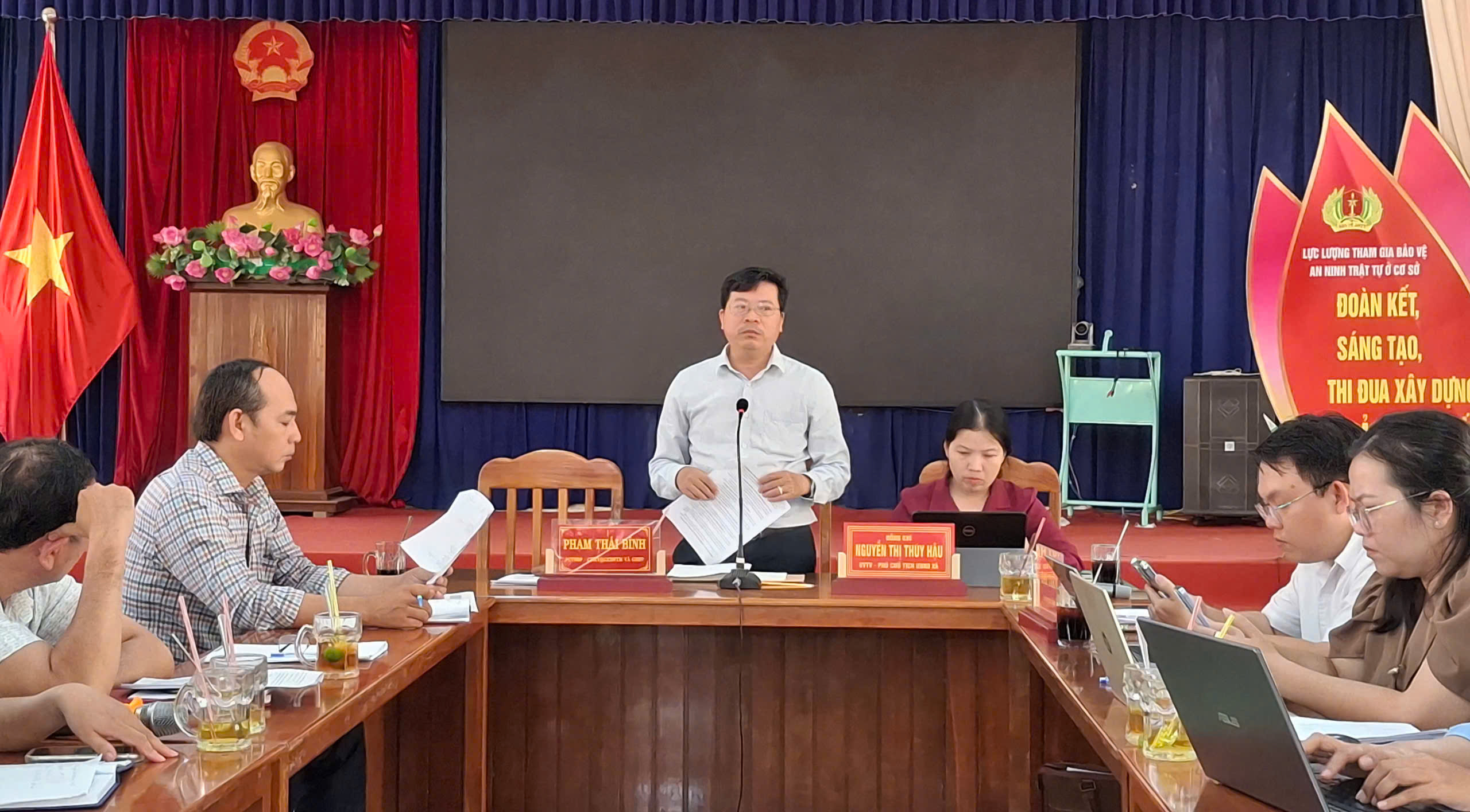 Văn phòng Điều phối xây dựng nông thôn mới tỉnh An Giang làm việc tại xã Nhơn Mỹ