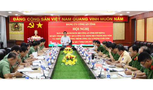 Đảng ủy Công an tỉnh An Giang sơ kết công tác 6 tháng đầu năm 2026