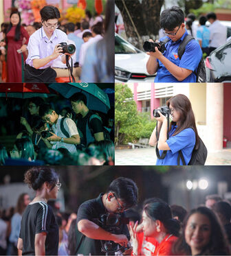 Học sinh làm truyền thông