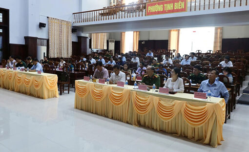 Tập huấn khung tập diễn tập phường Tịnh Biên trong khu vực phòng thủ năm 2026