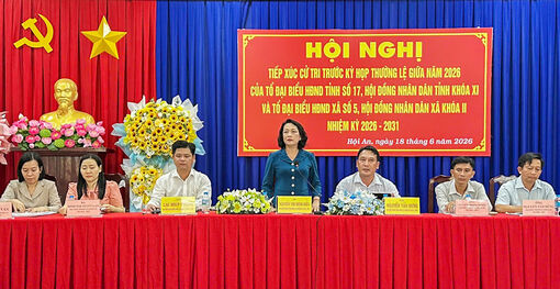 Đại biểu HĐND hai cấp tiếp xúc cử tri xã Hội An