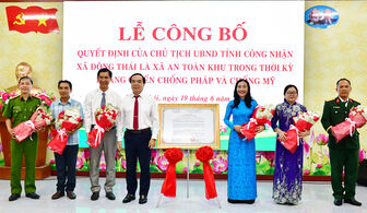 Công nhận Đông Thái là xã an toàn khu