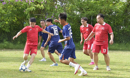 Báo và Phát thanh - Truyền hình An Giang giao lưu bóng đá chào mừng 101 năm Ngày Báo chí cách mạng Việt Nam