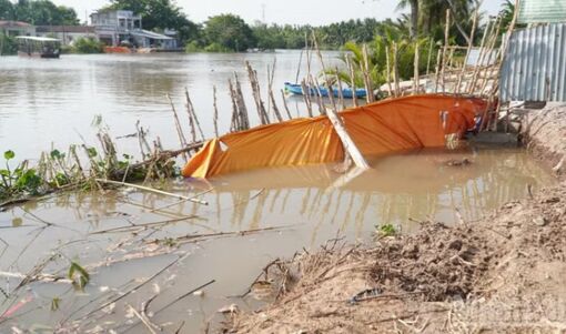 Cần Thơ công bố tình huống khẩn cấp sạt lở bờ sông Ba Láng