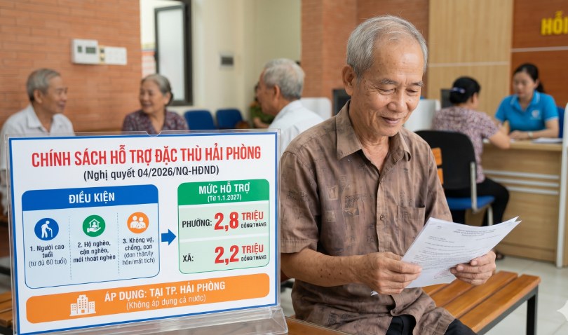 "Người không có vợ, chồng, con được nhận 2,2 - 2,8 triệu đồng/tháng" áp dụng ở đâu?