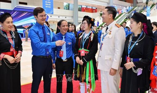 Các đại biểu dự phiên trọng thể Đại hội Đoàn toàn quốc lần thứ XIII