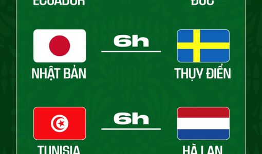 Lịch trực tiếp World Cup 2026 ngày 26/6: Nhật gặp Thụy Điển, Đức, Hà Lan ra sân