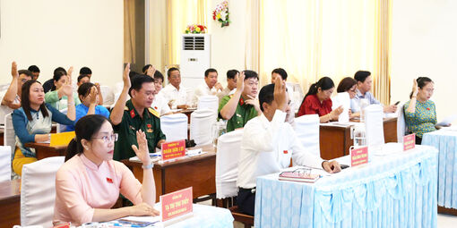 HĐND xã Kiên Lương thông qua đề án sắp xếp các ấp