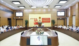 Chủ tịch Quốc hội Trần Thanh Mẫn dự Hội nghị lần thứ năm Ban Chấp hành Đảng bộ Quốc hội