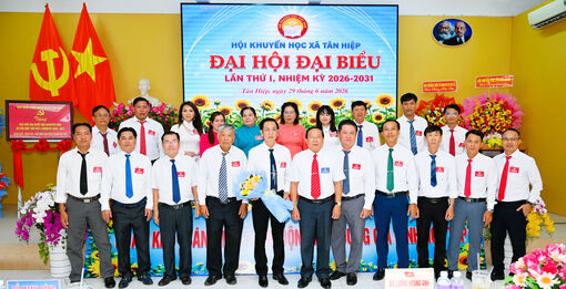 Ông Cao Hữu Đạt giữ chức Chủ tịch Hội Khuyến học xã Tân Hiệp nhiệm kỳ 2026 - 2031