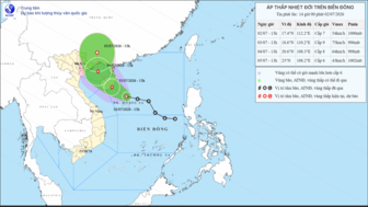 Áp thấp nhiệt đới trên Biển Đông có khả năng mạnh lên thành bão, An Giang mưa dông nhiều nơi