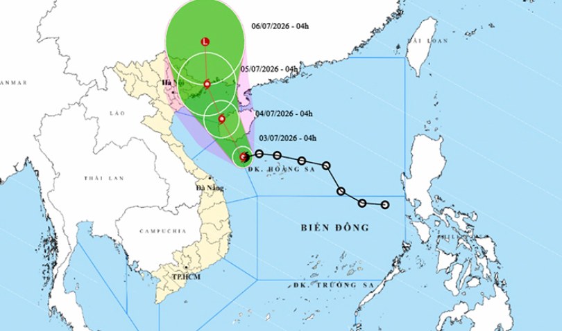 Thời tiết ngày 3/7: Bão Maysak hướng vào Vịnh Bắc Bộ, Đông Bắc Bộ mưa rất lớn