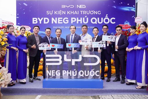 BYD NEG Phú Quốc chính thức đi vào hoạt động, mở rộng hệ sinh thái xe điện tại đặc khu Phú Quốc