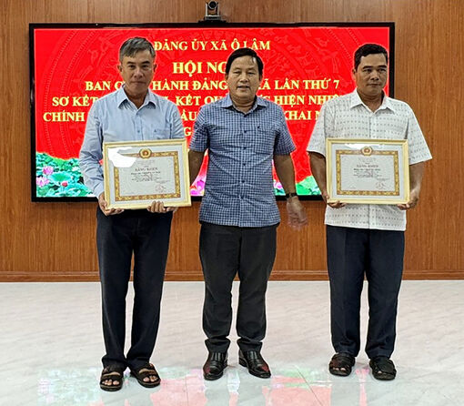 Đảng bộ xã Ô Lâm thực hiện đạt 16/27 đầu công việc trong 6 tháng đầu năm