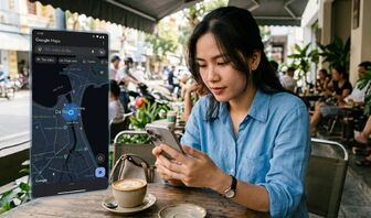 Vòng tròn xanh trên Google Maps biểu hiện điều gì?