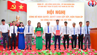 Xã Tây Yên giảm còn 18 ấp