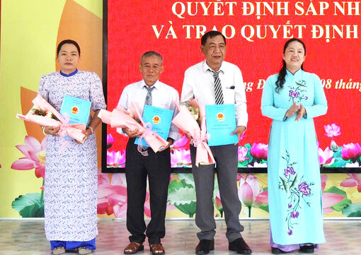 Sáp nhập ấp, trường học trên địa bàn xã Long Điền