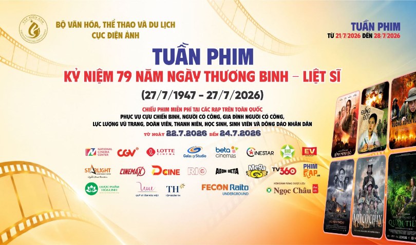 Chiếu phim miễn phí toàn quốc nhân kỷ niệm 79 năm Ngày Thương binh - Liệt sĩ