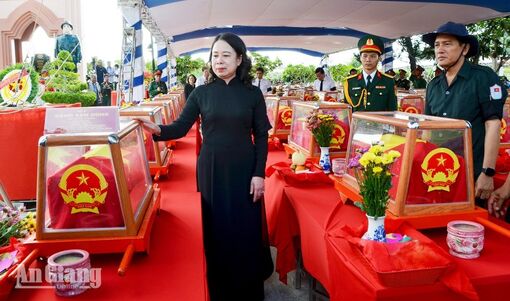 An Giang tổ chức lễ viếng, truy điệu và an táng 235 hài cốt liệt sĩ