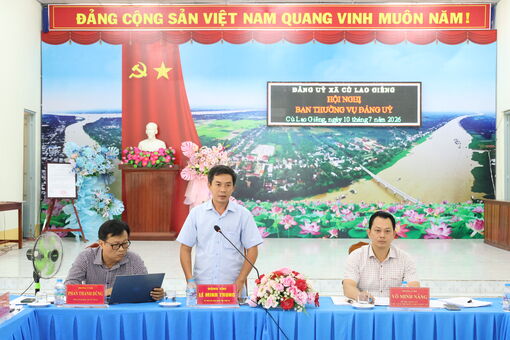 Hội nghị Ban Thường vụ Đảng ủy xã Cù Lao Giêng