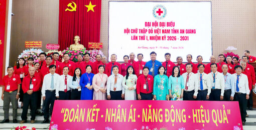 Đại hội đại biểu Hội Chữ thập đỏ tỉnh An Giang lần thứ I, nhiệm kỳ 2026 - 2031 thành công tốt đẹp