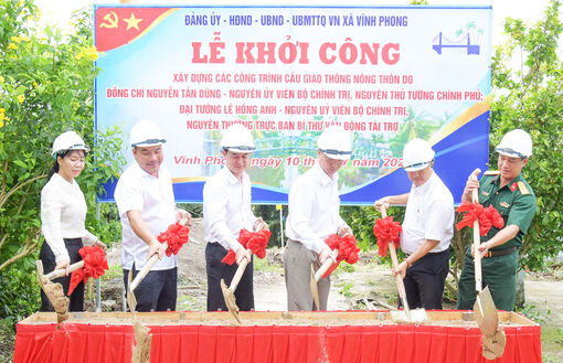 Xã Vĩnh Phong khởi công 4 cầu giao thông nông thôn