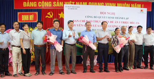 Định Mỹ thành lập Ban Chỉ đạo phát triển vùng lúa chất lượng cao, phát thải thấp