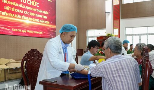 An Giang thu nhận mẫu ADN của 335 thân nhân liệt sĩ
