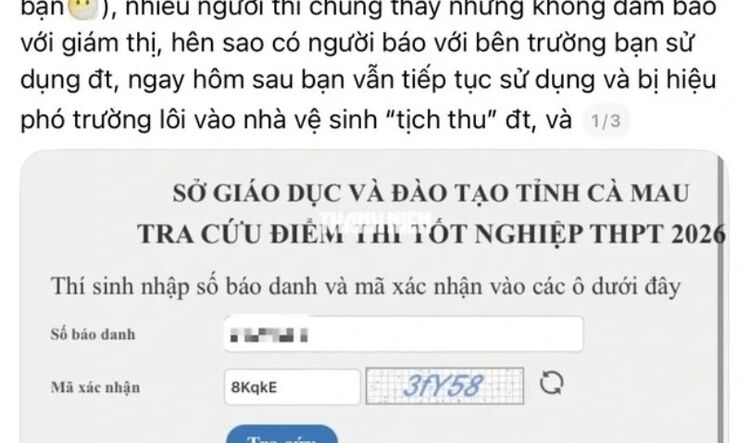 Cà Mau thông tin về tài khoản tố "tiêu cực" tại kỳ thi tốt nghiệp