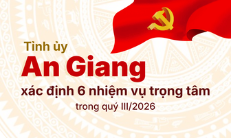 [Infographic] Tỉnh ủy An Giang xác định 6 nhóm nhiệm vụ trọng tâm trong quý III/2026