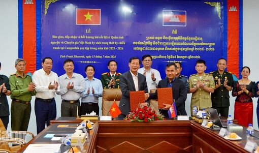 An Giang tiếp nhận 3 hài cốt liệt sĩ từ tỉnh Preah Sihanouk