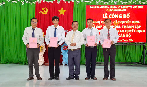 Phường Chi Lăng sáp nhập 4 khóm, thành lập 2 khóm mới