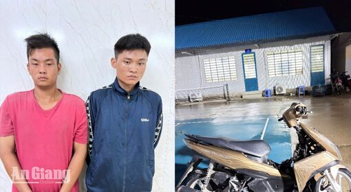 Tạm giữ hai đối tượng có hành vi cướp tài sản