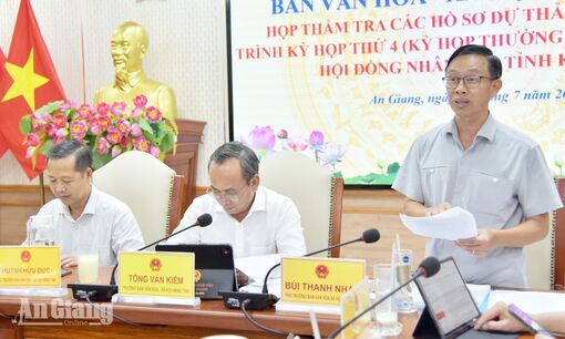 An Giang thẩm tra 2 nghị quyết về kinh phí giáo dục