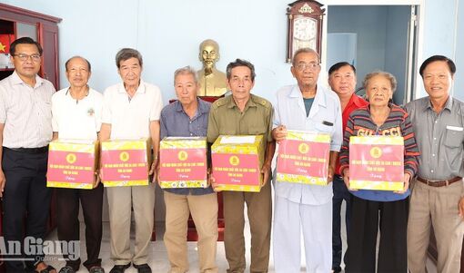 Tặng quà 31 nạn nhân chất độc da cam/dioxin tại xã Kiên Lương