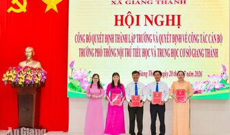 Giang Thành thành lập trường nội trú, tiếp nhận 44 cán bộ, giáo viên