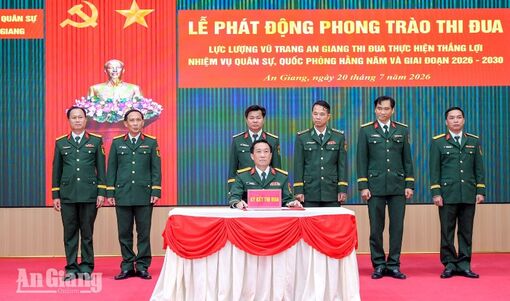 Lực lượng vũ trang An Giang phát động thi đua giai đoạn 2026 - 2030