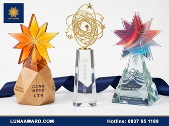 Cúp pha lê ngôi sao sang trọng, thiết kế tinh tế tại Luna Award Vietnam