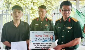Trung đoàn 892 nhận đỡ đầu học sinh mồ côi đến năm 18 tuổi
