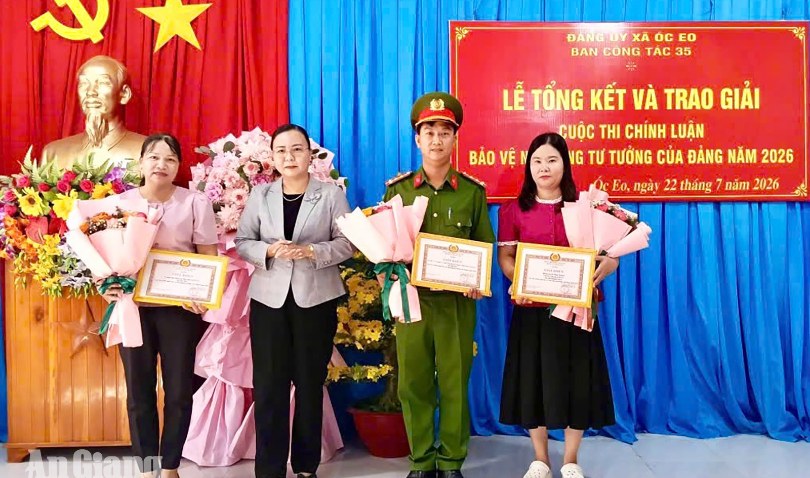 Xã Óc Eo chọn 5 tác phẩm dự thi chính luận cấp tỉnh