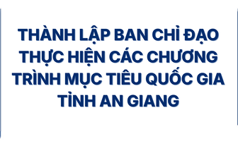 [Infographic] An Giang kiện toàn đầu mối chỉ đạo 4 Chương trình mục tiêu quốc gia