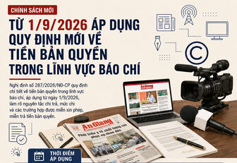 [Infographic] TỪ 1/9/2026 ÁP DỤNG QUY ĐỊNH MỚI VỀ TIỀN BẢN QUYỀN TRONG LĨNH VỰC BÁO CHÍ