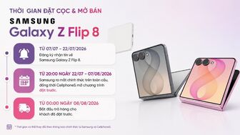 Đặt cọc Samsung Galaxy Z Flip 8 tại CellphoneS: Thu cũ trợ giá, góp 0%, ưu đãi hấp dẫn