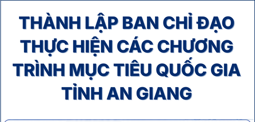 [Infographic] An Giang kiện toàn đầu mối chỉ đạo 4 Chương trình mục tiêu quốc gia