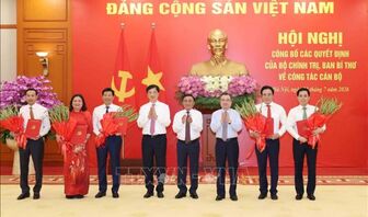 Hội nghị công bố các quyết định của Bộ Chính trị, Ban Bí thư về công tác cán bộ
